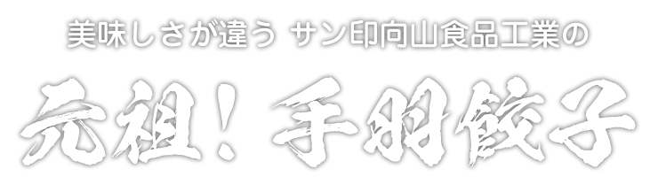 美味しさが違う サン印向山食品工業の 元祖！手羽餃子